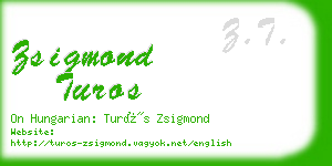 zsigmond turos business card